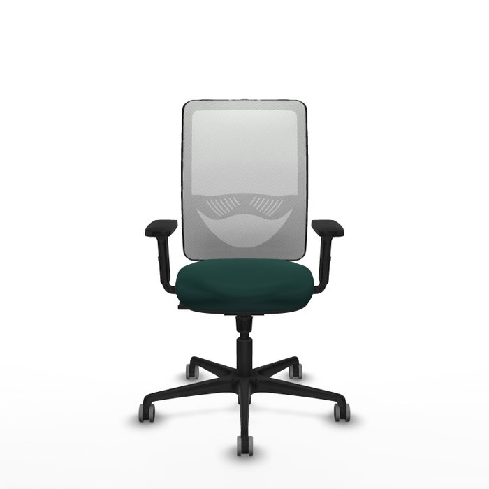 PIQUERAS Y CRESPO Silla de oficina Zulema con mecanismo Sincro, Verde botella y Blanco PIQUERAS Y CRESPO Silla de oficina Zulema con mecanismo Sincro, Verde botella y Blanco