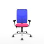 PIQUERAS Y CRESPO Silla de oficina Motilla con mecanismo Sincro/Traslack, Rosa y Azul