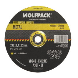 WOLFPACK LINEA PROFESIONAL Disco Repasar Abrasivo Metal Plus Ø 230 x Ø 22.2 mm