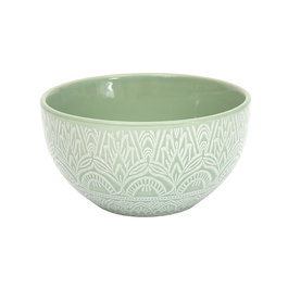 Home Deco Factory Bol Mirage 650 Ml Cerámica Verde Sahara