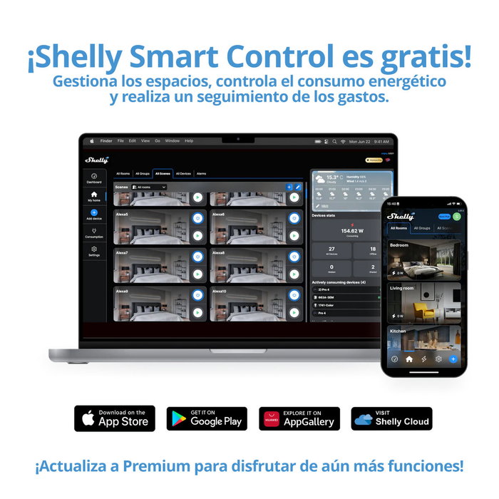 Shelly 1PM Gen4 4er Pack con función de medición