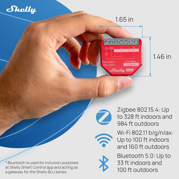 Shelly 1PM Gen4 4er Pack con función de medición
