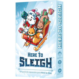 TeeTurtle Here To Sleigh Expansión Navideña - Juego de Cartas de Estrategia para 2-4 Jugadores, Duración 30-60 Min, Edad 10+, Español (Ref: TEEHTS04ES)