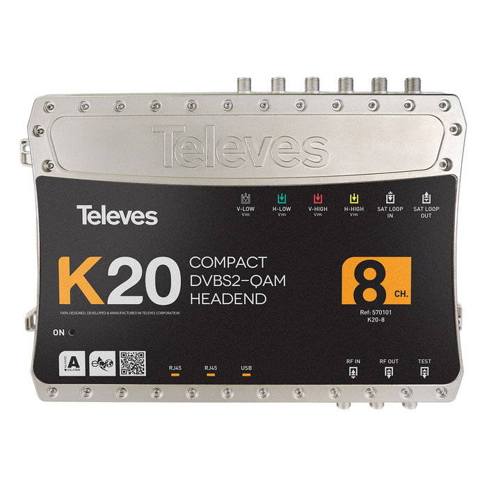 Televes K20-8 Kompaktkopfstelle 8Transponder DVB-S2 en QAM
