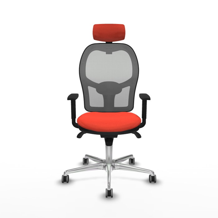 PIQUERAS Y CRESPO Silla de oficina Jorquera con mecanismo Sincro, Naranja y Gris