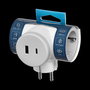 ORNO Ladron de 2 tomas Schuko y 1 toma USB-A y USB-C, modelo ORAE13281(gs)/g, alargador con puertos de carga rapida