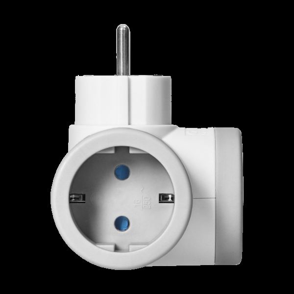ORNO Ladron de 2 tomas Schuko y 1 toma USB-A y USB-C, modelo ORAE13281(gs)/g, alargador con puertos de carga rapida
