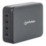 MANHATTAN Estación de carga GaN USB Power Delivery 240 W 4 puertos USB-C