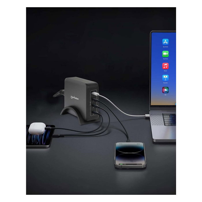 MANHATTAN Estación de carga GaN USB Power Delivery 240 W 4 puertos USB-C MANHATTAN Estación de carga GaN USB Power Delivery 240 W 4 puertos USB-C