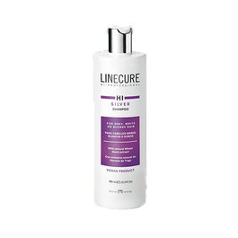 Hipertin Champú Silver Linecure 300ml para Cabellos Blancos y Luminosos, Neutraliza Reflejos Amarillos, Aporta Brillo y Suavidad