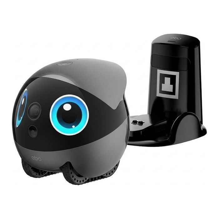 Enabot EBO Air 2 Plus Robot Mascota Inteligente con Cámara 3K, Visión Nocturna y Control por App WLAN, Color Gris