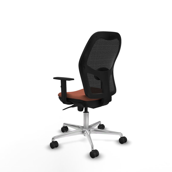 PIQUERAS Y CRESPO Silla de oficina Jorquera con mecanismo Sincro, Tela Marrón y Malla Negra PIQUERAS Y CRESPO Silla de oficina Jorquera con mecanismo Sincro, Tela Marrón y Malla Negra