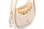 Lucky Bees Bolso de Hombro Crema en Cuero de Polivinilo Elegante y Versátil