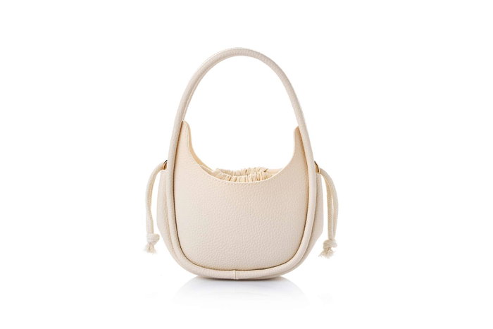 Lucky Bees Bolso de Hombro Crema en Cuero de Polivinilo Elegante y Versátil