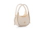 Lucky Bees Bolso de Hombro Crema en Cuero de Polivinilo Elegante y Versátil