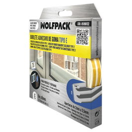 WOLFPACK LINEA PROFESIONAL Burlete Elástico E Blanco 6 m. x 9 mm.