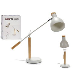 Gift Decor Flexo de escritorio Blanco Madera Metal (15 x 52 x 59 cm) inevitable