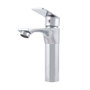 Grifo de lavabo monomando clásico cromado con caño bajo
