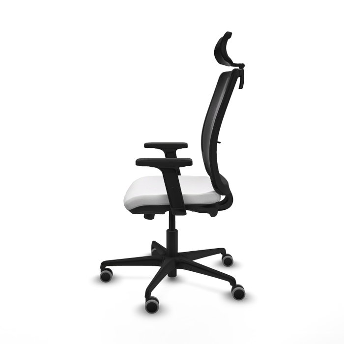 PIQUERAS Y CRESPO Silla de oficina Haches con mecanismo Sincro/Traslack, Blanco y Negro PIQUERAS Y CRESPO Silla de oficina Haches con mecanismo Sincro/Traslack, Blanco y Negro