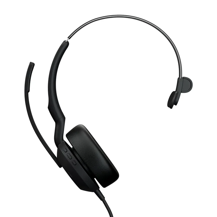 Jabra Evolve2 50 Auriculares Diadema para Oficina y Llamadas, Cancelación Activa de Ruido (ANC), Conectividad Dual USB/Bluetooth, Negro