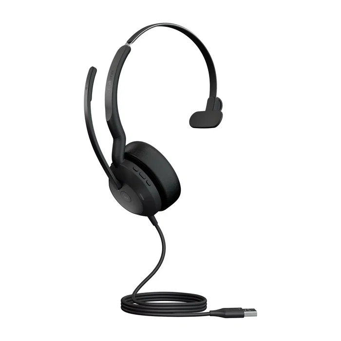Jabra Evolve2 50 Auriculares Diadema para Oficina y Llamadas, Cancelación Activa de Ruido (ANC), Conectividad Dual USB/Bluetooth, Negro