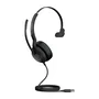Jabra Evolve2 50 Auriculares Diadema para Oficina y Llamadas, Cancelación Activa de Ruido (ANC), Conectividad Dual USB/Bluetooth, Negro