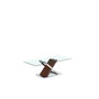 DKD Home Decor Mesa de Centro Símil Madera Marrón Oscuro y Plateado