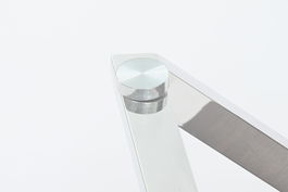 DKD Home Decor Mesa Centro Moderno Marron Oscuro Plateado Acero MDF 120 x 60 x 42 cm