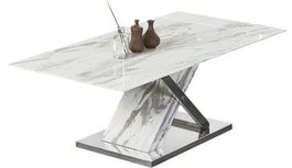 DKD Home Decor Mesa Centro Moderno Marron Oscuro Plateado Acero MDF 120 x 60 x 42 cm