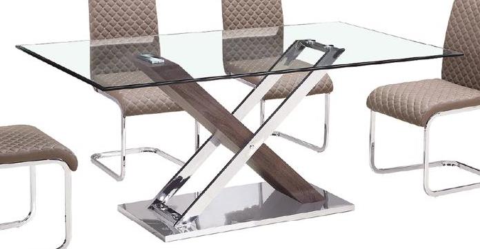 DKD Home Decor Mesa de Centro Símil Madera Marrón Oscuro y Plateado