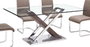 DKD Home Decor Mesa de Centro Símil Madera Marrón Oscuro y Plateado