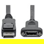 StarTech Cable de Extensión DisplayPort 1.2 Macho a Hembra de 0.91m (3ft) - Montaje en Panel, 4K x 2K, 3840 x 2400 Pixeles, 120Hz - DP Video Extender