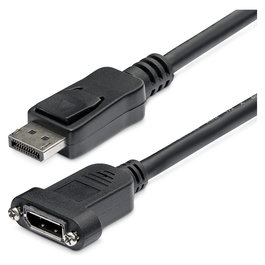 StarTech Cable de Extensión DisplayPort 1.2 Macho a Hembra de 0.91m (3ft) - Montaje en Panel, 4K x 2K, 3840 x 2400 Pixeles, 120Hz - DP Video Extender