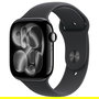 Apple Watch S11 Aluminium 46mm Diamantschwarz (Sportarmband schwarz M/L)
