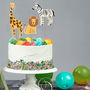 Party Time Juego de 4 Decoraciones para Tarta Animales de la Sabana