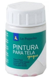 LA PAJARITA Set de 6 botes de pintura para tela opaca Blanco 35ml