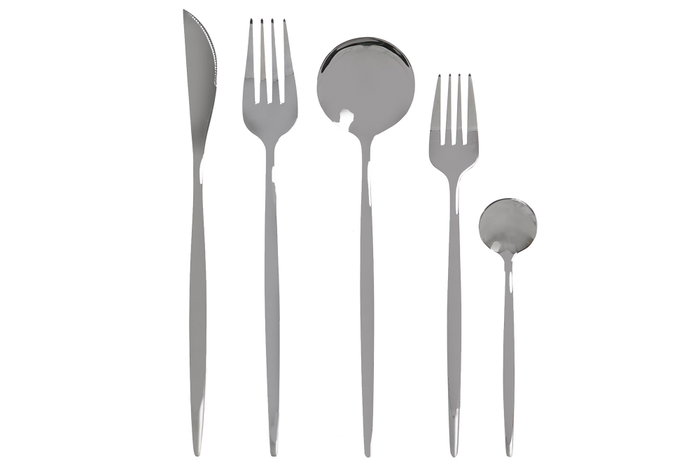 DKD Home Decor Juego de cubertería Chic de 20 piezas en acero inoxidable plateado DKD Home Decor Juego de cubertería Chic de 20 piezas en acero inoxidable plateado