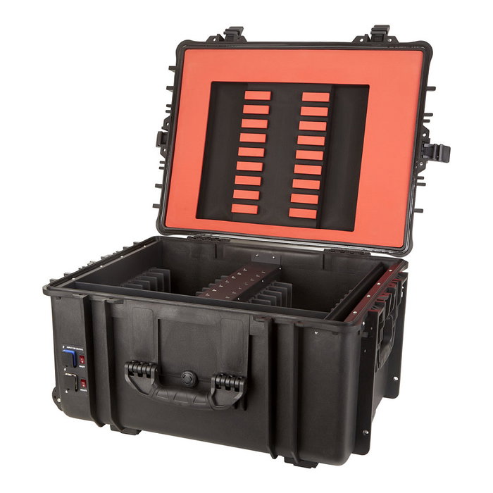 DEQSTER KT16C-PD Estación de Carga 16 en 1 con USB-C PD, Negro/Naranja