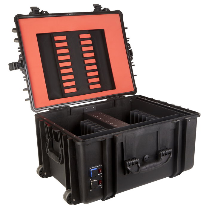 DEQSTER KT16C-PD Estación de Carga 16 en 1 con USB-C PD, Negro/Naranja