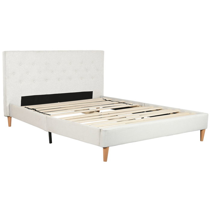 DKD Home Decor Cama de Poliéster y Madera Crudo con Colchón 150x200