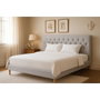 DKD Home Decor Cama de Poliéster y Madera Crudo con Colchón 150x200