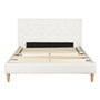 DKD Home Decor Cama de Poliéster y Madera Crudo con Colchón 150x200