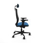PIQUERAS Y CRESPO Silla de oficina Mardos con mecanismo Sincro/Traslack Azul claro y Negro