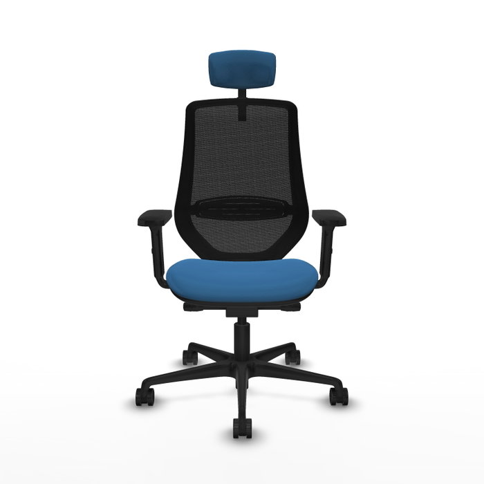 PIQUERAS Y CRESPO Silla de oficina Mardos con mecanismo Sincro/Traslack Azul claro y Negro