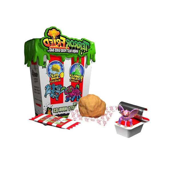 Bandai Terror Fried Mordisco Asqueroso Juguete con 2 Figuras Sorpresa y Bolsa de Salsa Slime Apestosa - Modelos Surtidos