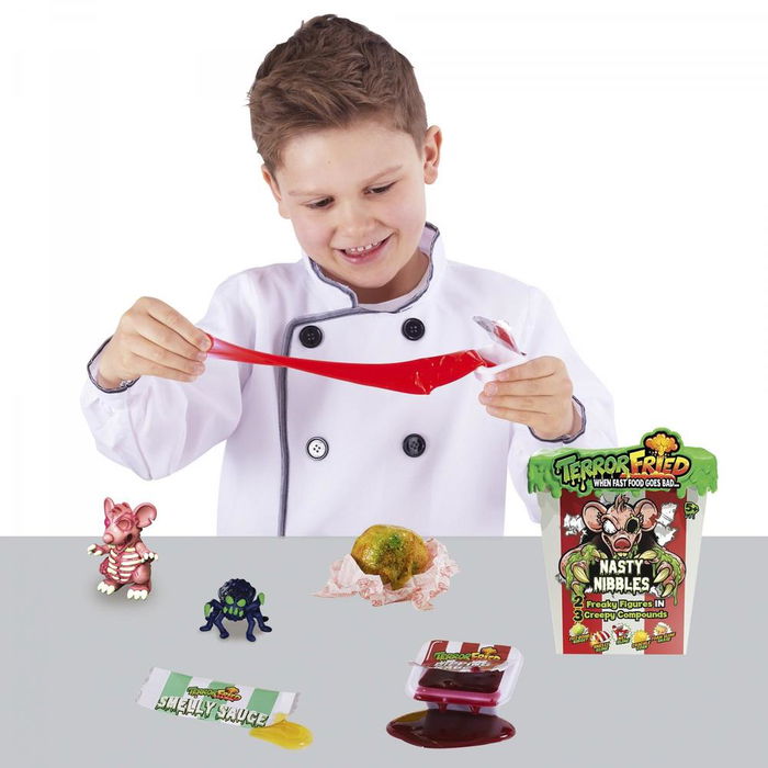 Bandai Terror Fried Mordisco Asqueroso - Juguete de Figuras Sorpresa con Slime, para Niños Mayores de 5 Años