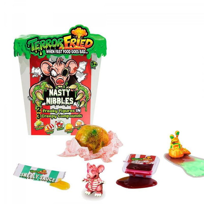 Bandai Juguete de Terror Sorpresa Fried Mordisco Asqueroso con Slime Viscoso para Niños +5 Años