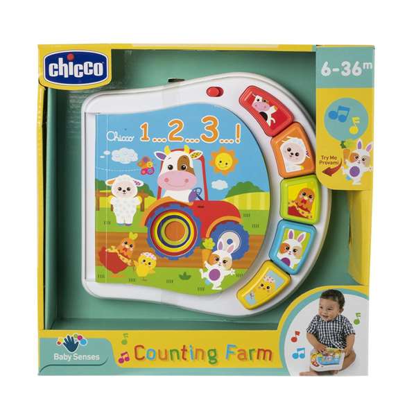 Chicco 00009778000000 Libro De Los Animales De La Granja Interactivo para Bebés con Sonidos