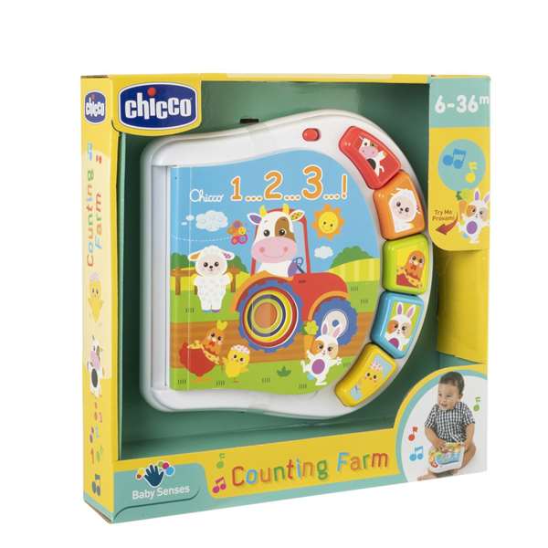 Chicco 00009778000000 Libro De Los Animales De La Granja Interactivo para Bebés con Sonidos