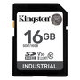 Kingston HC Industrial -40C to 85C 16GB Tarjeta SDHC Clase 10 UHS-I U3 V30 A1 Velocidad Lectura 100MB/s Escritura 80MB/s
